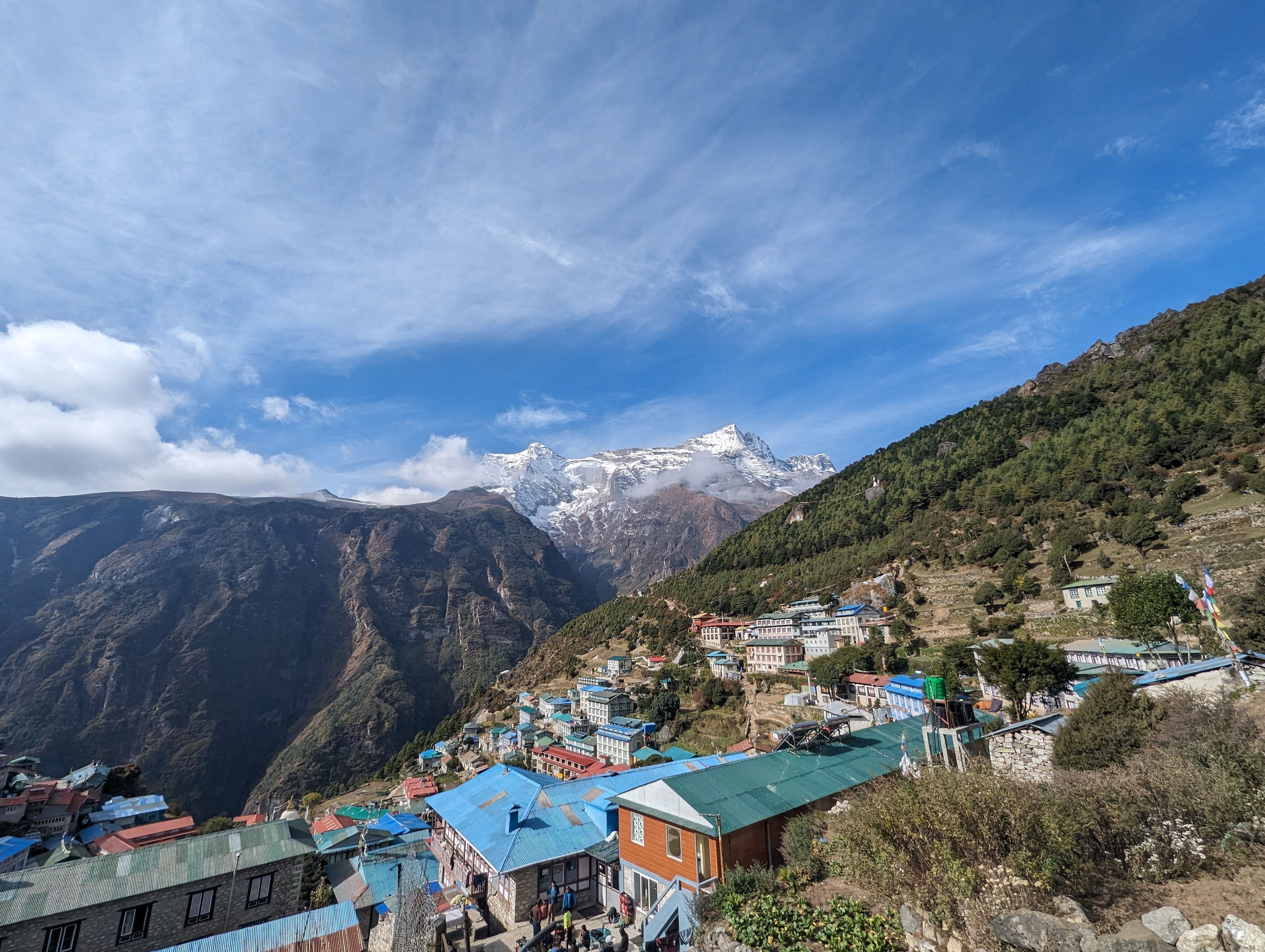 The town of Namche Bazaar